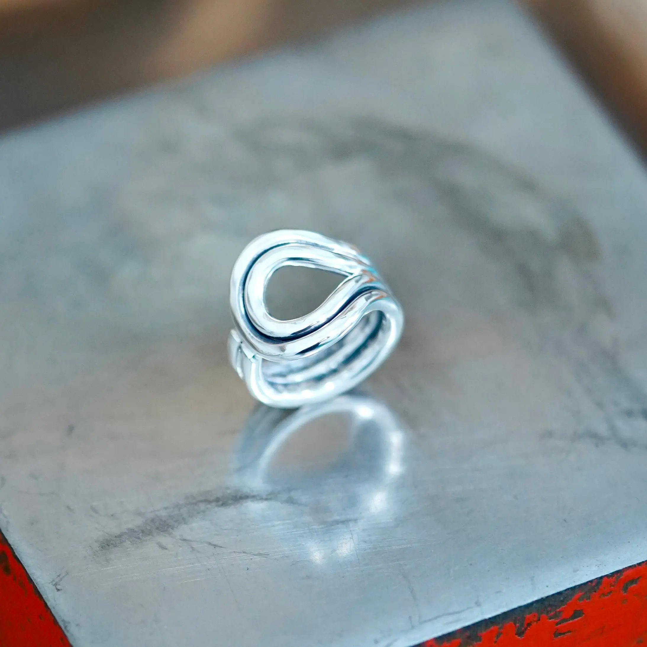 Bague En Argent Massif 925 Taille 53 - Bijou Ancien Occasion, Fabrication Française
