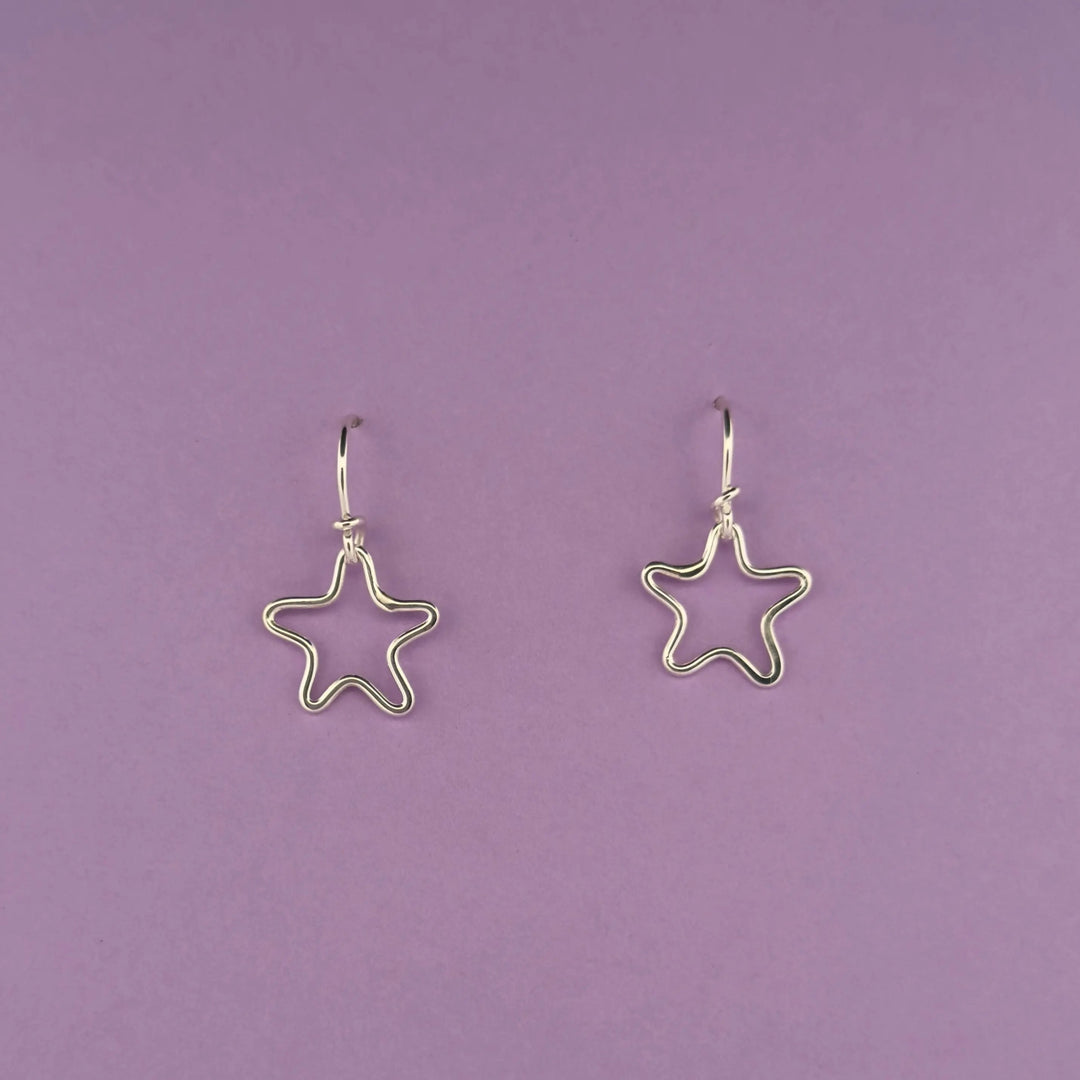 Boucles d’oreilles Étoiles Bijoux Artisanaux En Argent Massif 925 | Adrien Moniquet
