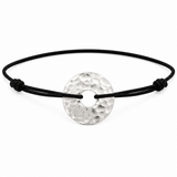 Bracelet Cordon Galet en argent massif