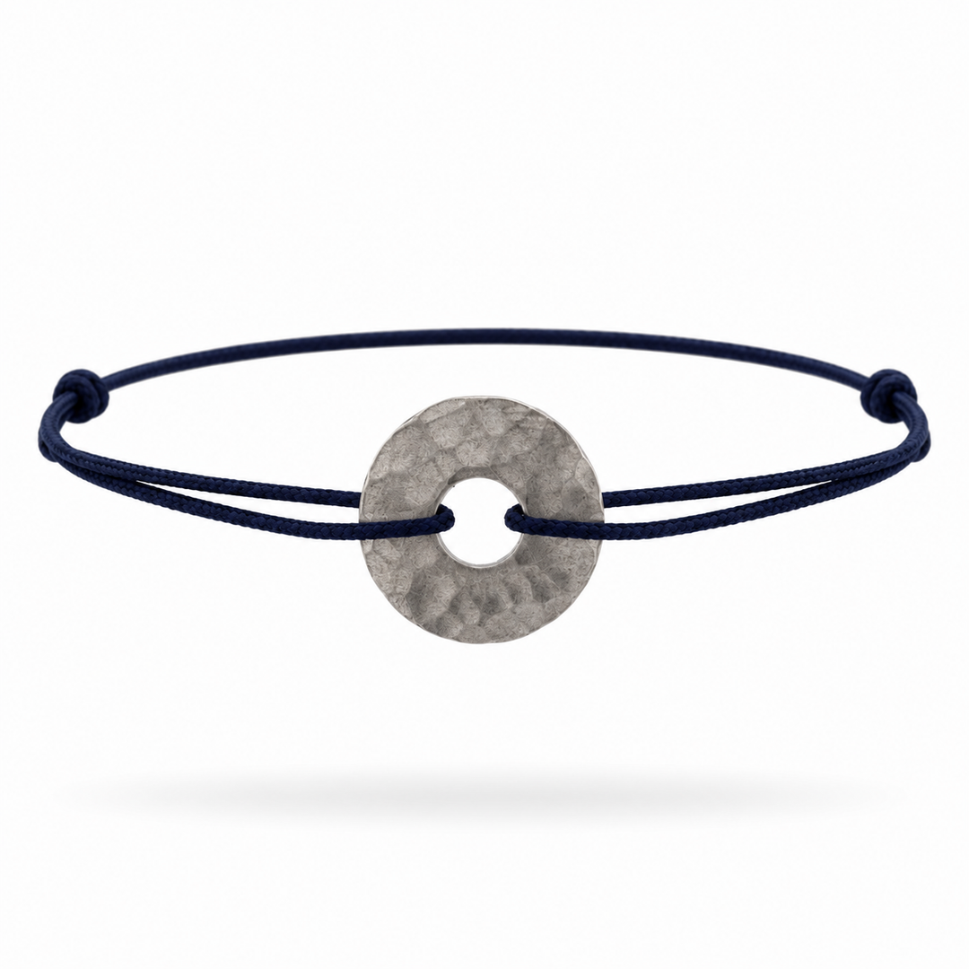 Bracelet Cordon Titan Martelé en titane