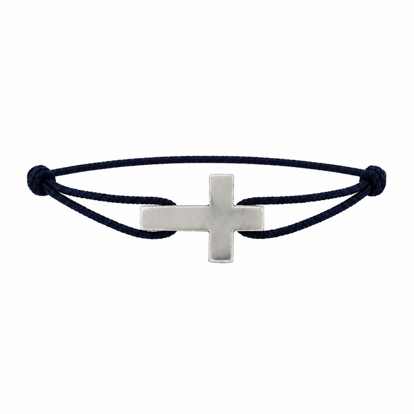 Bracelet Cordon croix Gabriel en argent massif