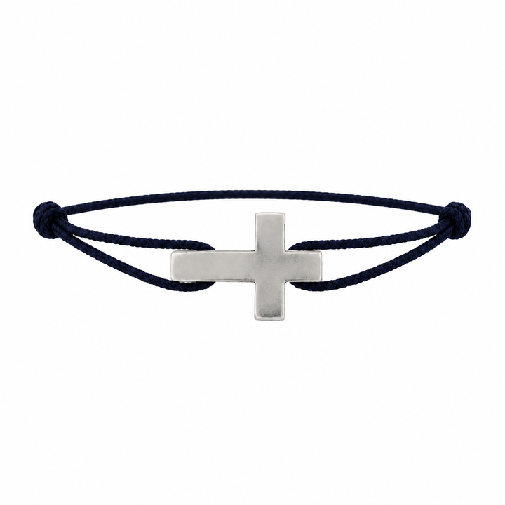 Bracelet Cordon croix Gabriel en argent massif