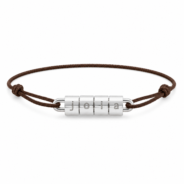 Bracelet Cordon personnalisé en argent massif