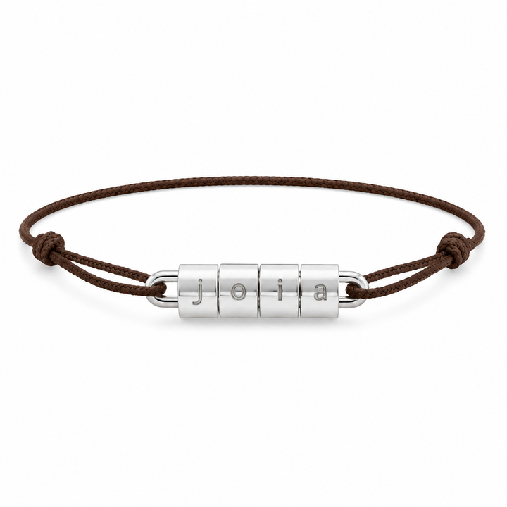 Bracelet Cordon personnalisé en argent massif