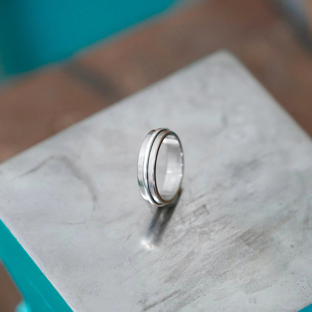 Bague Atlas Titane & Argent Adrien Moniquet