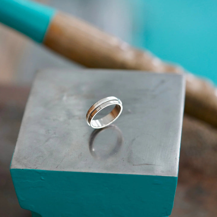 Bague Atlas Titane & Argent Adrien Moniquet