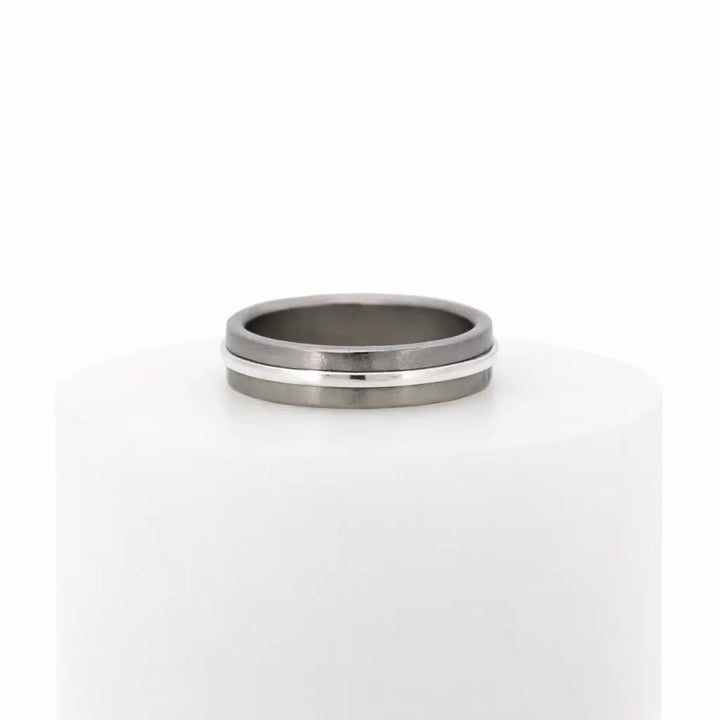 Bague Écho en argent et titane Adrien Moniquet