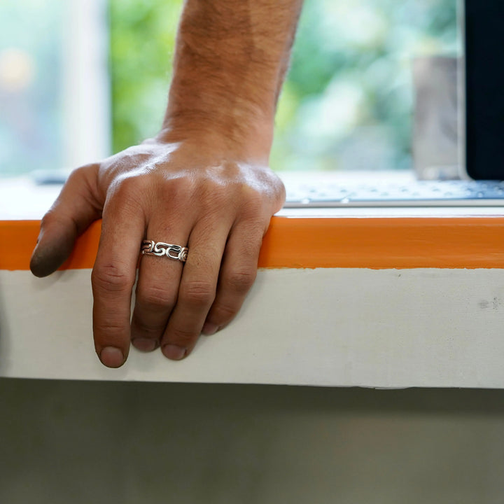 Bague Granite Argent Adrien Moniquet