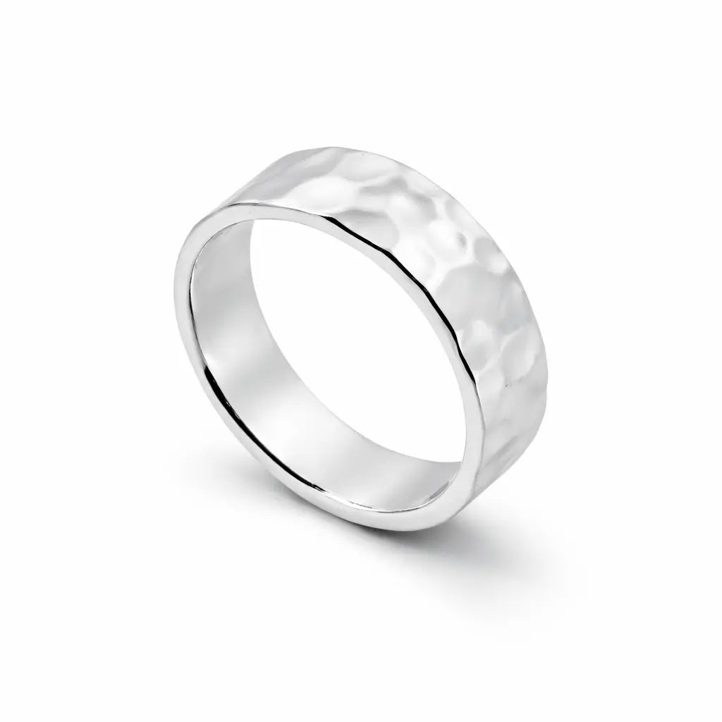 Bague Rodrigue en argent martelé Adrien Moniquet