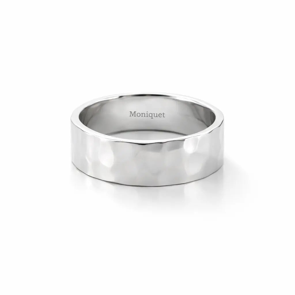 Bague Rodrigue en argent martelé Adrien Moniquet