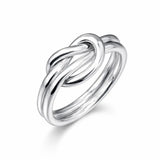 Bague Stéphanie en argent – bague fine à nœud mobile Adrien Moniquet