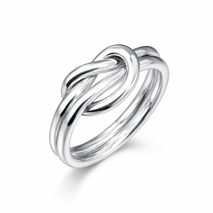 Bague Stéphanie en argent – bague fine à nœud mobile Adrien Moniquet