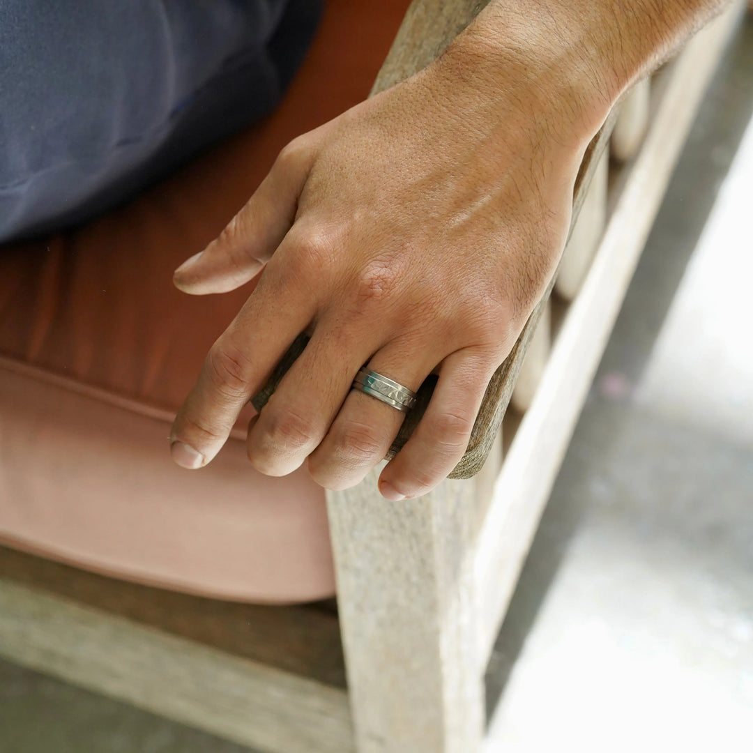 Bague Tournante Atlas Titane Adrien Moniquet