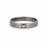 Bague minimaliste en titane avec incrustation d’argent – Modèle Oui Adrien Moniquet