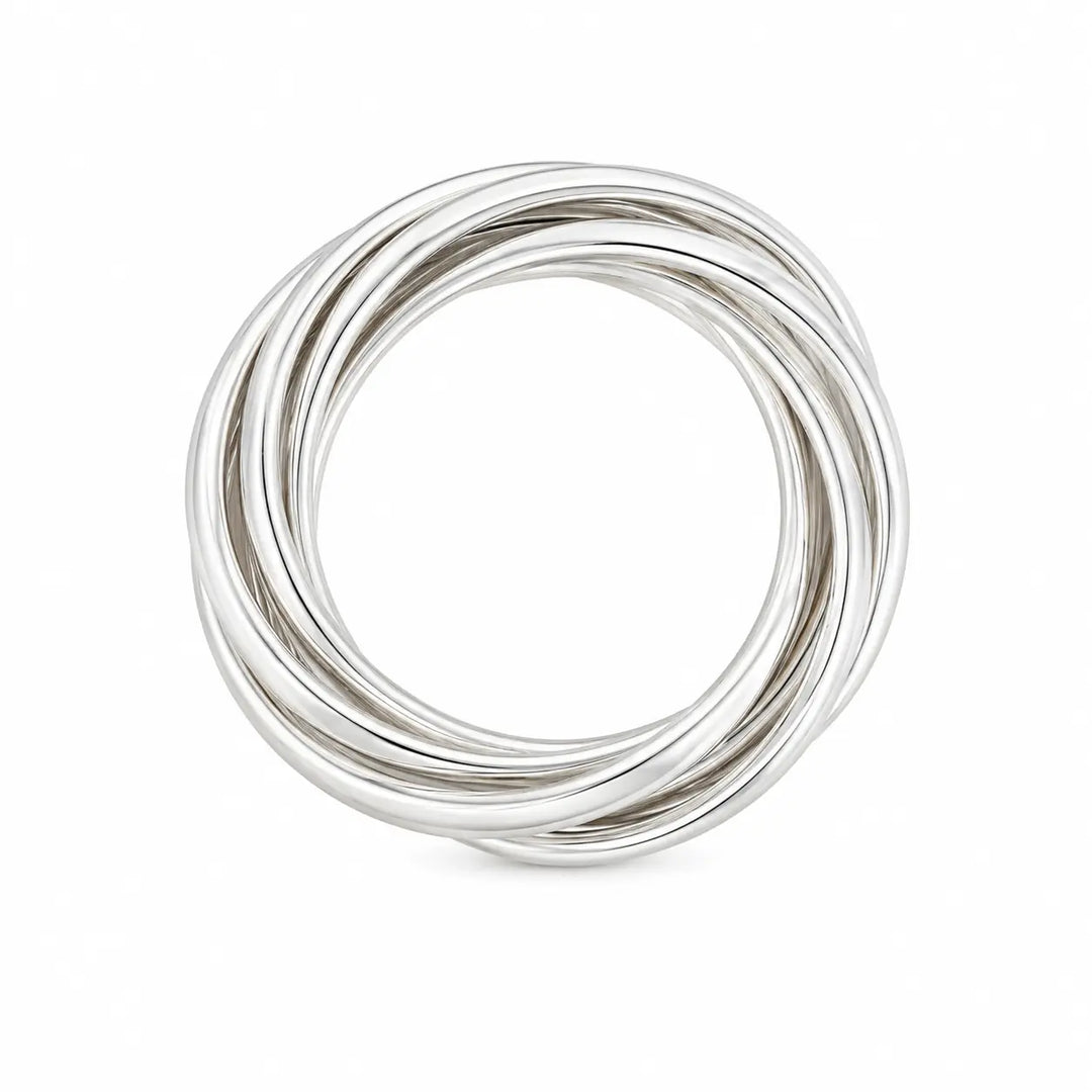 Bague semainier en argent massif – 7 anneaux réalisés à la main Adrien Moniquet