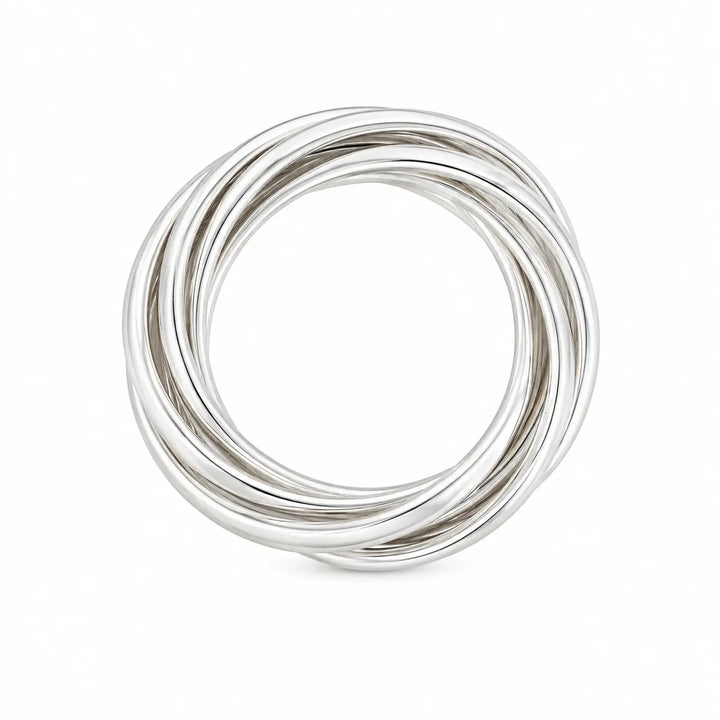 Bague semainier en argent massif – 7 anneaux réalisés à la main Adrien Moniquet