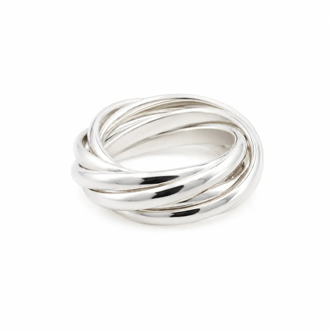 Bague semainier en argent massif – 7 anneaux réalisés à la main Adrien Moniquet