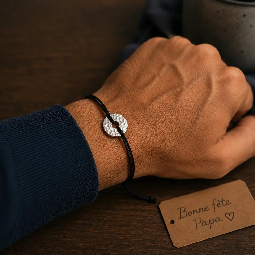 Bracelet homme en argent massif – Cadeau Fête des Pères Adrien Moniquet