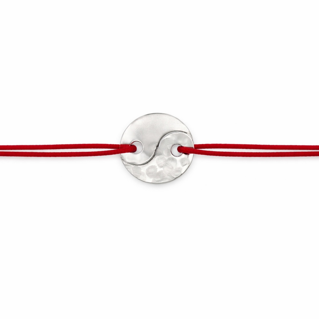 Cordon Yin et yang en argent Adrien Moniquet