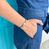 Bracelet Cordon croix Gabriel en argent massif
