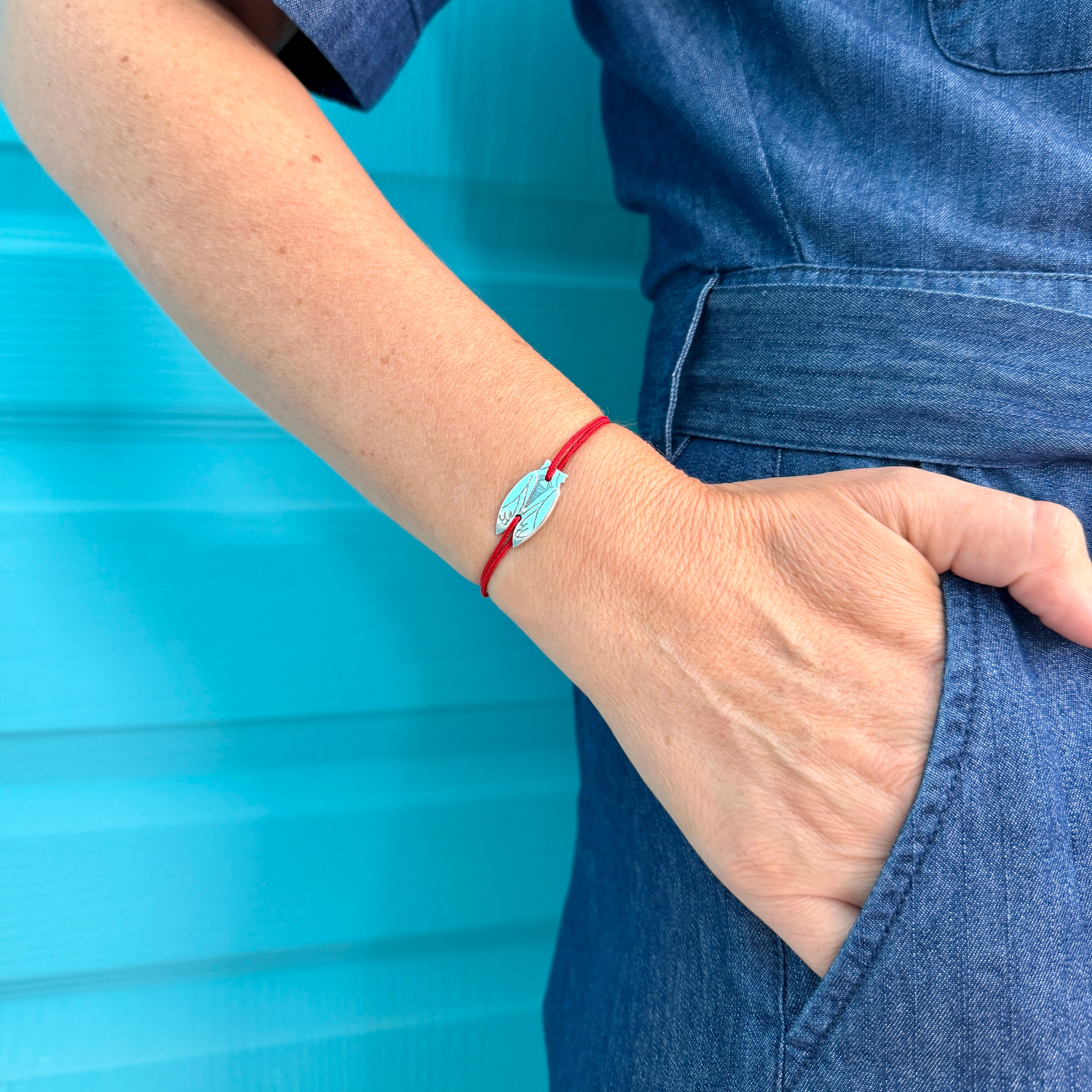 Bracelet Cordon Cigale en argent massif