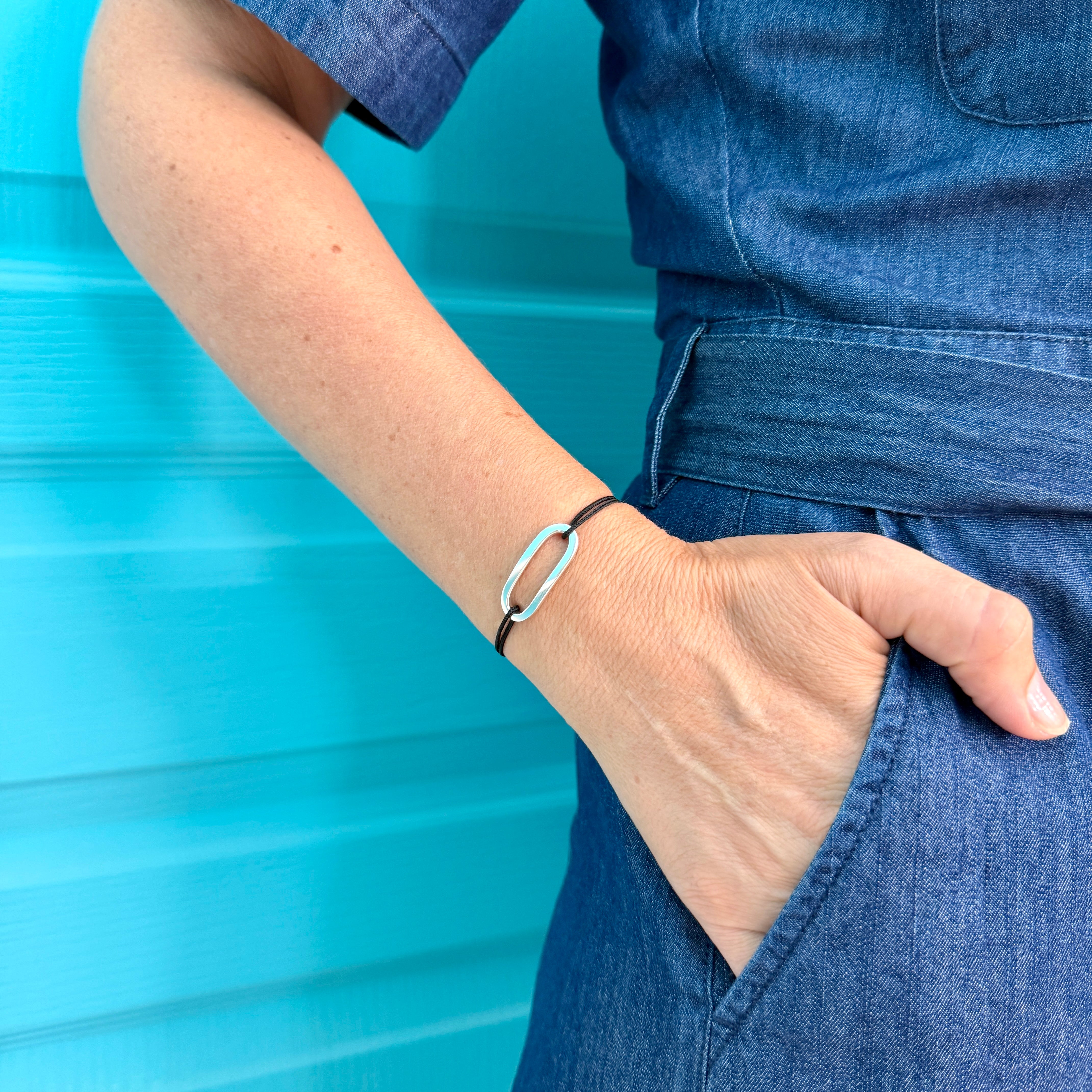 Bracelet Cordon Jules en argent massif