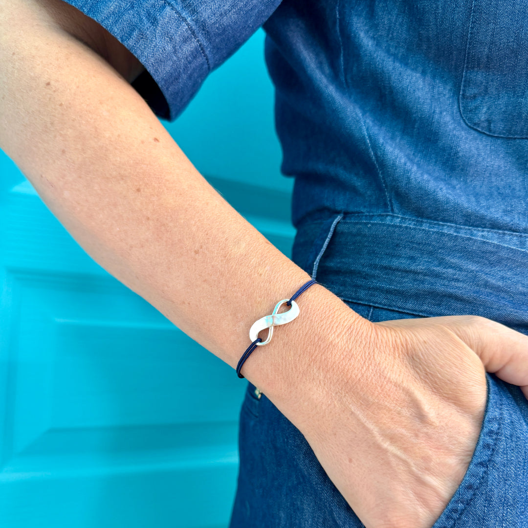 Bracelet Cordon Pour Toujours en argent massif