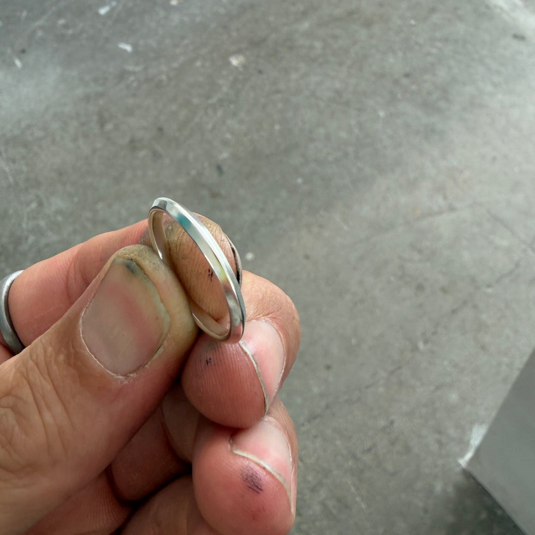 Bague Roseau en argent — fine, fait main