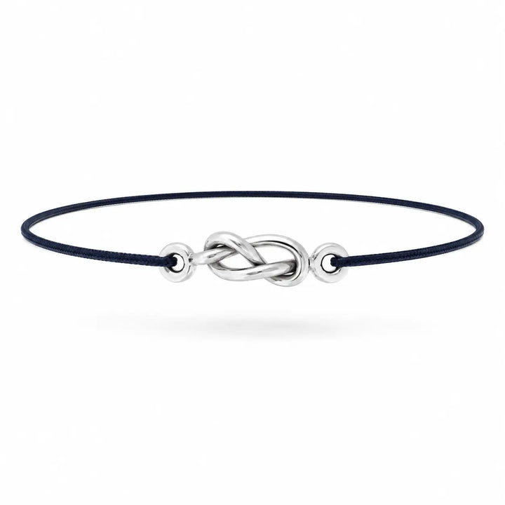 Nœud de Huit — Bracelet cordon en argent massif Adrien Moniquet