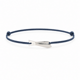 Bracelet Cordon Poisson en argent massif
