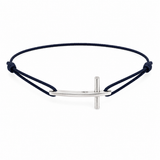 Bracelet Cordon croix Paul en argent massif