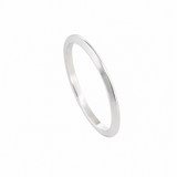 Bague Roseau en argent, fil triangulaire à arête fine