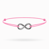 Bracelet Cordon Infini Double en argent massif