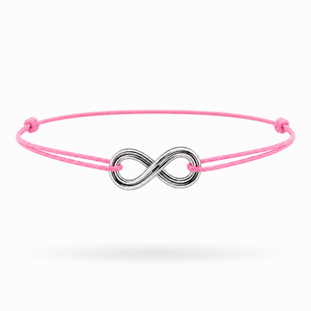 Bracelet Cordon Infini Double en argent massif