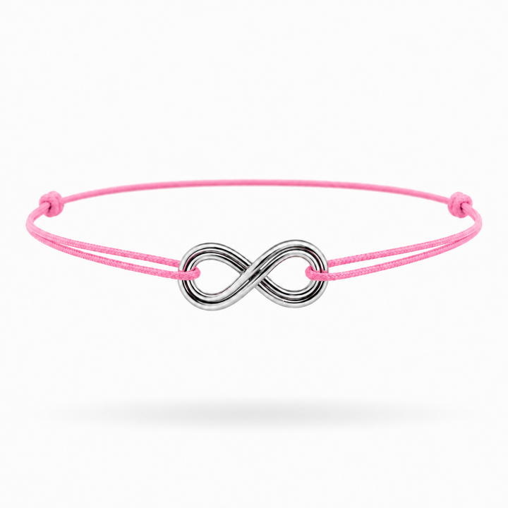 Bracelet Cordon Infini Double en argent massif
