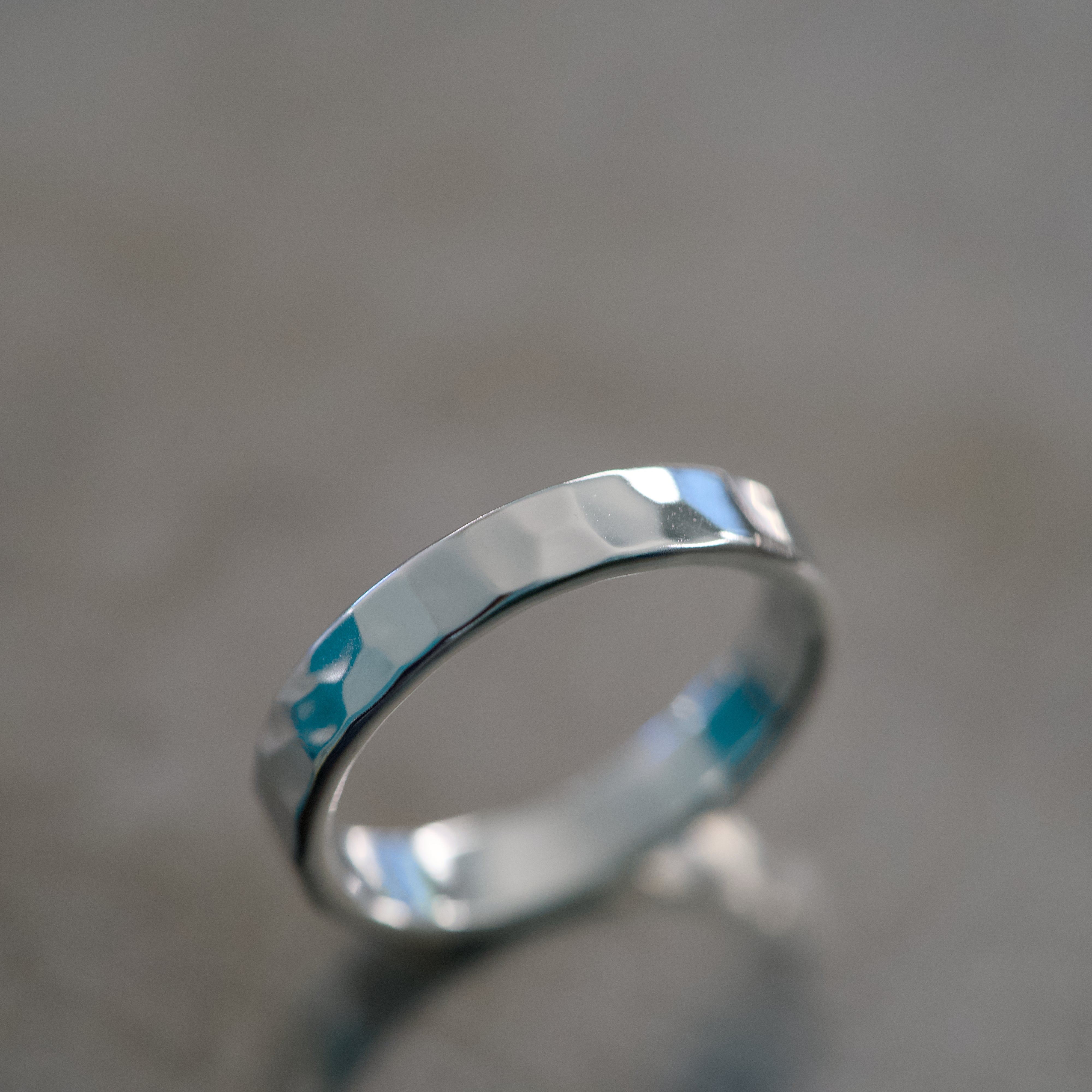 Bague Chimène en argent martelé