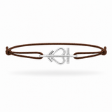 Bracelet Cordon Croix de Camargue en argent massif