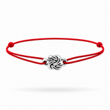 Bracelet Cordon Toi & Moi Double Nœud en argent massif