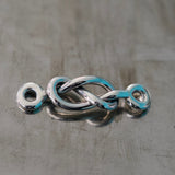 Bracelet Cordon Nœud de Huit en argent massif