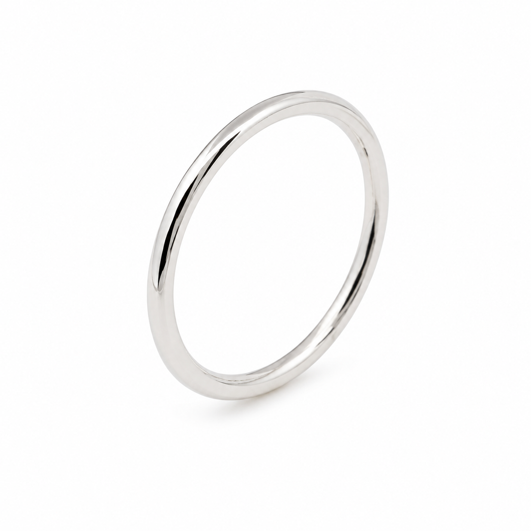 Bague Romarin fine en argent massif