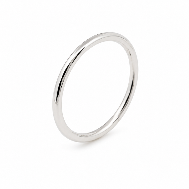 Bague Romarin fine en argent massif