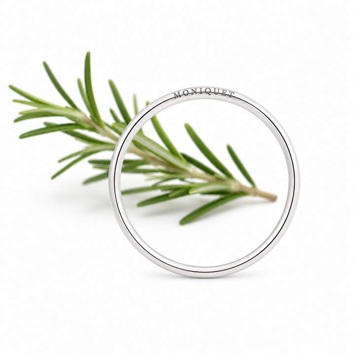 Bague Romarin fine en argent massif