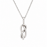 Pendentif Nœud de Huit en Argent Massif – Lacs d'Amour