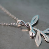 Pendentif branche d’olivier en argent