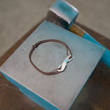 Bracelet Cordon Infini Plat en argent massif