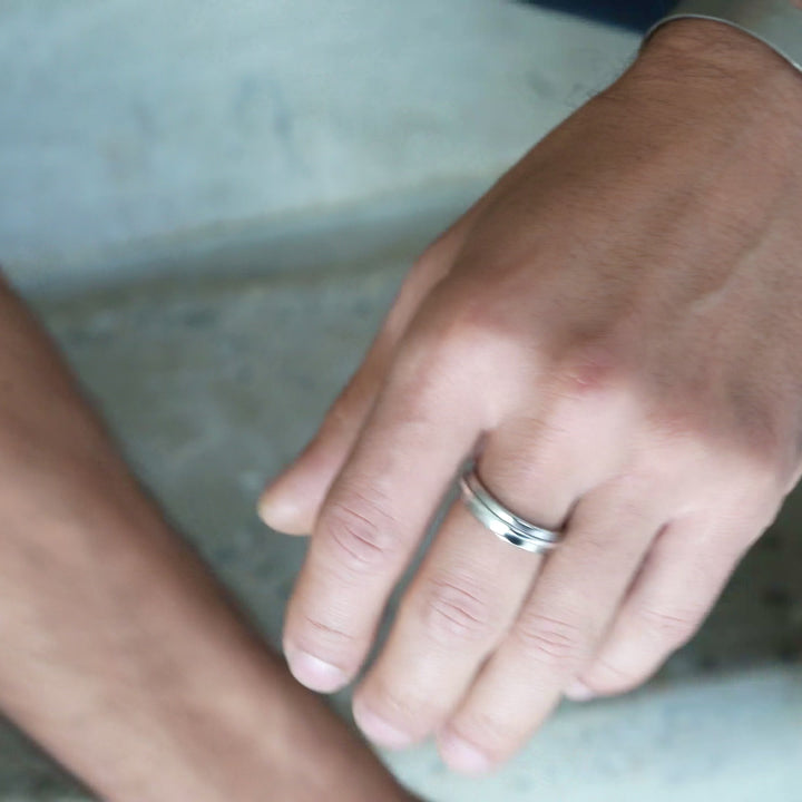 Bague Oural Titane & Argent