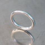 Bague Romarin fine en argent massif
